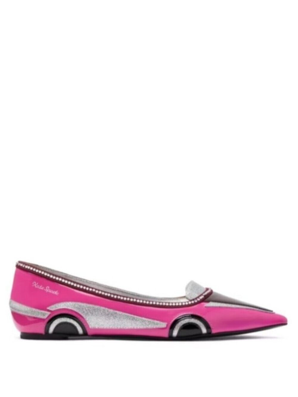 Kate Spade En Route Car Crystal Flats Pointy Shoes ( 8 )